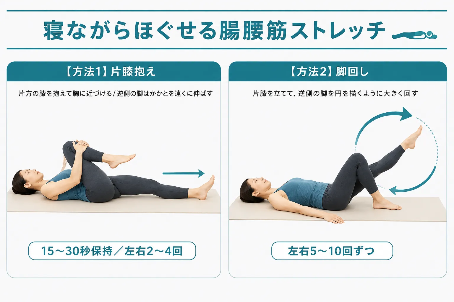寝ながらストレッチ