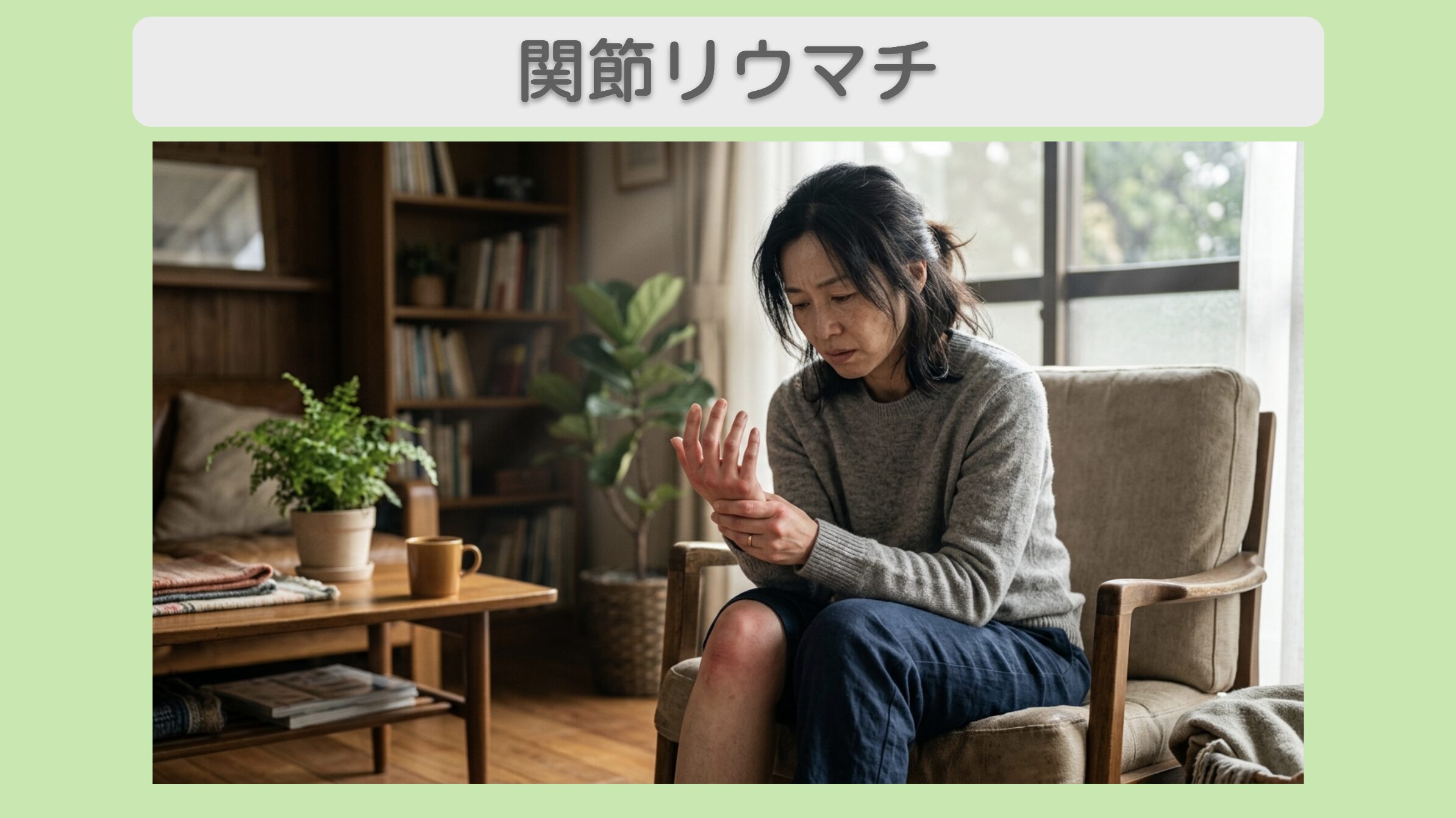 関節リウマチに悩む30代女性のイメージ