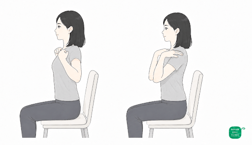 座ってできる肩甲骨はがしのやり方