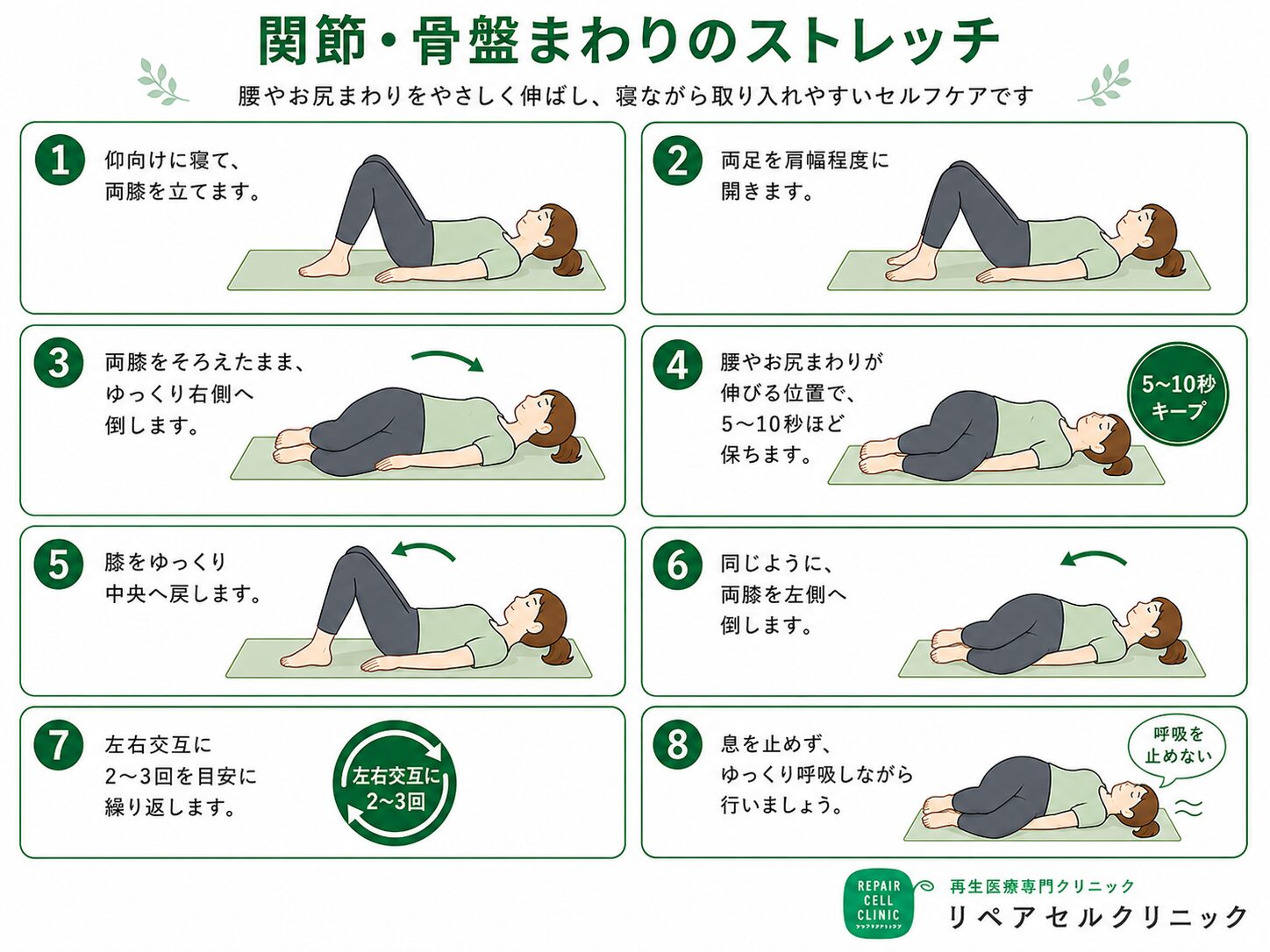 関節・骨盤まわりのストレッチ