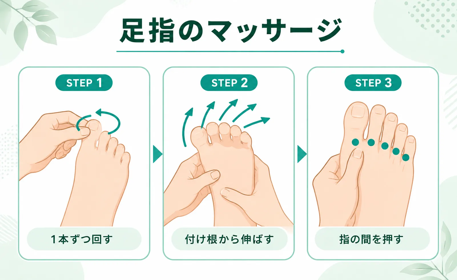 足指のマッサージ