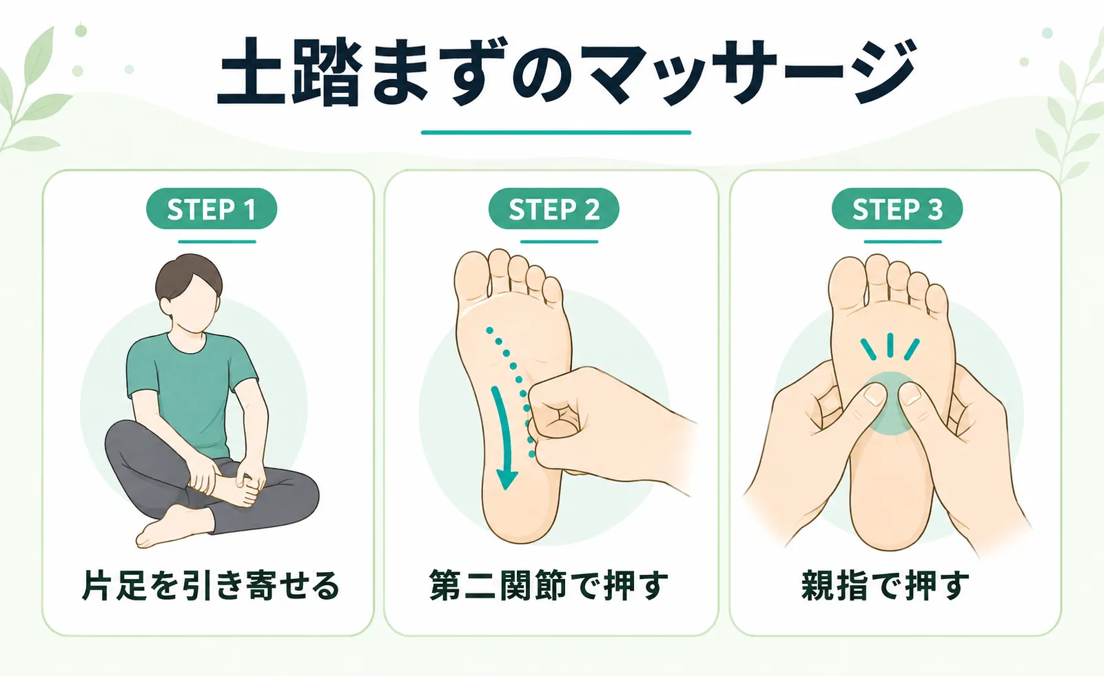 土踏まずのマッサージ