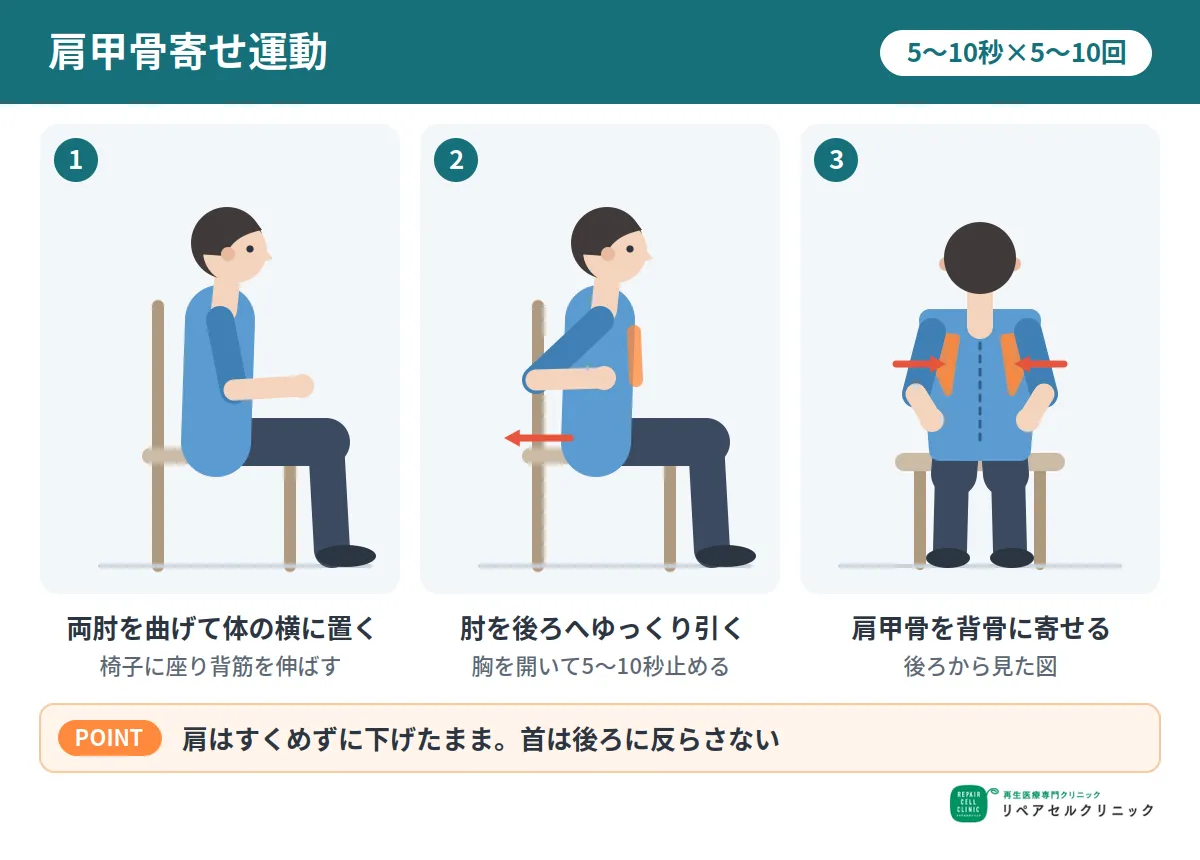 肩甲骨寄せ運動