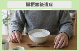 脳梗塞後遺症（嚥下障害） 50代男性のイメージ（AI生成・患者本人ではありません）